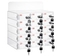 Organizador de pared acrílico transparente para teléfonos y llaves, caja de almacenamiento de 15 ranuras para oficina, aula y espacios públicos, solución segura, elegante y que ahorra espacio