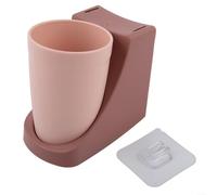 Organizador de pared para cepillos de dientes y peines para un espacio desordenado (rosa)