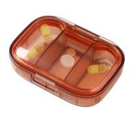 Organizador De Pastillas 3 Veces Al Día - 2,76 X 1,97 X 1,02 Pulgadas Organizador De Pastilas Diarias | Pastilero Portátil, Estuche De Viaje, Pastillero Estético, Pastillero De Viaje Separado De 3 C