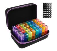 Organizador de pastillas, almacenamiento de medicamentos, pastillero semanal, contenedor de suplementos diarios, estuche compacto para pastillas de viaje, organizador mensual de píldoras 3 veces al