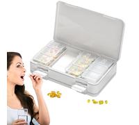 Organizador de pastillas, caja de pastillas - Contenedor de medicina de viaje portátil,Organizador de píldoras grandes, caja de medicina de viaje los siete días de la semana para suplementos de aceite
