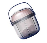 Organizador de pastillas, caja giratoria para píldoras, dispensador de pastillas con 4 compartimentos, soporte para medicamentos