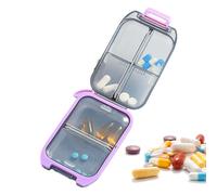 Organizador de pastillas, contenedor de medicamentos Porket, organizador de compartimentos para pastillas, para el hogar, vacaciones, diario, trabajo, viajes, familia