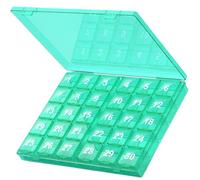 Organizador de pastillas de 30 días, organizador de pastillas mensuales una vez al día, fácil de abrir, compartimentos grandes, estuche portátil para medicamentos para aceites de pescado, cápsulas