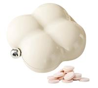 Organizador de pastillas de 7 días Tamaño de viaje Lindo pastillero blanco con 7 compartimentos Caja de medicina portátil para uso diario Organizador lindo blanco Estuches de viaje Organizadores Caja