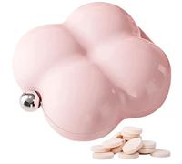 Organizador de pastillas de 7 días tamaño de viaje, lindo pastillero blanco con 7 compartimentos, caja de medicina portátil para uso diario estilo 2