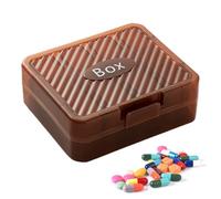 Organizador de pastillas de doble capa, pastillero portátil para 7 días con 24 compartimentos, pequeño contenedor de pastillas para bolsillo organizador de medicamentos (B)