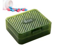 Organizador de pastillas de doble capa, pastillero portátil para 7 días con 24 compartimentos, pequeño contenedor de pastillas para bolsillo organizador de medicamentos (C)