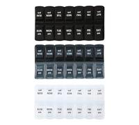 Organizador de pastillas de doble , pastillero portátil, 14 compartimentos pequeños, bandeja de viaje extraíble, píldoras de mañana y noche, compacta para medicamentos de viaje 2 veces al día