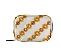 Organizador de pastillas de monedas de cobre cultural chino con compartimentos desmontables, organizador de medicamentos acoplable, estuche con cremallera