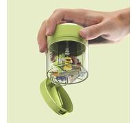 Organizador de pastillas de viaje 3 en 1, mini organizador de medicamentos portátil de 7 días, tapa de temporizador semanal con cortador de pastillas y 7 compartimentos (verde)