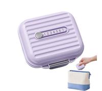 Organizador de pastillas de viaje, caja compacta, caja de almacenamiento portátil, práctico organizador de medicamentos con recordatorio, funda de píldora diaria para bolso, solución de rango, esta