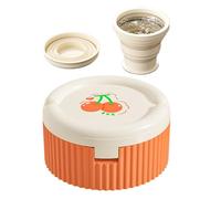 Organizador de pastillas de viaje, caja de pastillas, Caso de dispensador de medicina diaria con taza de agua plegable, Contenedores de viaje portátiles para bolsillo, bolso, y equipaje