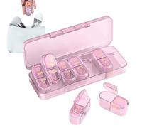 Organizador de pastillas de viaje | Clasificador compacto de tabletas, con 14 compartimentos, pastillero Am Pm, para mañana, tarde, bolso, bolsillo, hogar, , lugar de trabajo