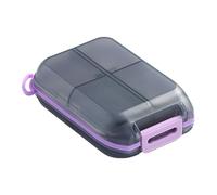 Organizador de pastillas de viaje, contenedor de medicamentos diarios, organizador de pastillas compacto e impermeable para uso diario, trabajo, viajes, familia, camping