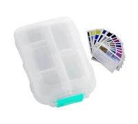 Organizador de pastillas de viaje, contenedor portátil para píldoras, organizador de píldoras, caja de medicamentos de viaje con diseño portátil y compacto para almacenar medicamentos y suplementos (1