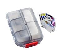 Organizador de pastillas de viaje, contenedor portátil para píldoras, organizador de píldoras, caja de medicamentos de viaje con diseño portátil y compacto para almacenar medicamentos y suplementos (1