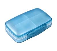 Organizador de pastillas de viaje de 8 compartimentos con tapas selladas - Estuche para medicamentos a prueba de humedad Caja de almacenamiento de vitaminas de gran capacidad para uso diario Organiza