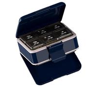 Organizador de pastillas de viaje, dispensador de pastillas portátil de alimenticio, pastillero semanal, compartimentos separados para familiares, amigos, colegas