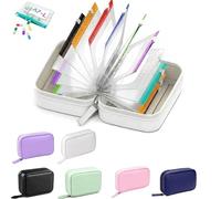 Organizador de pastillas de viaje, juego de pastilleros impermeable con 14 bolsas de colores, pastillero compacto para medicamentos, vitaminas, bolso, mochila y viajes (blanco)