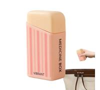 Organizador de pastillas de viaje, organizador portátil de medicamentos, hermética para medicamentos de de pescado para el hogar, escuela, dormitorio, viajes de negocios, vacaciones