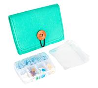 Organizador de pastillas de viaje para 7 días, 20 x 13,5 x 2,5 cm, 75 g, resistente al agua, portátil, con bolsas transparentes, para viajes