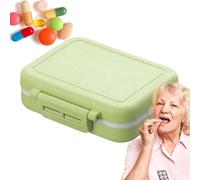 Organizador de pastillas de viaje, pastillero de 3 compartimentos, organizador de medicamentos | Caja compacta de suplemento de aceite de pescado 3 veces al día para viajes de negocios, escuela