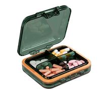 Organizador de pastillas de viaje, pastillero portátil de 4 compartimentos, cuenta con un diseño de sello de silicona, organizador de pastillas de viaje para almacenamiento de suplementos vitamínicos