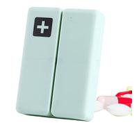 Organizador de pastillas de viaje plegable, pastillero magnético, organizador de medicamentos de viaje, pastillero semanal portátil de 7 días para bolsillo para guardar medicamentos, aceite de hígado