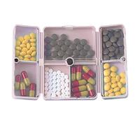 Organizador de pastillas de viaje plegable - Pastillero magnético | Pastillero semanal portátil de 7 días | Organizador de pastillero para bolsillo para guardar medicamentos, de hígado de