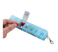 Organizador de pastillas de viaje transparente para 7 días, organizador de pastillas portátil, elegante organizador de medicamentos, organizador de medicamentos para bolso, bolsillo, aceites de