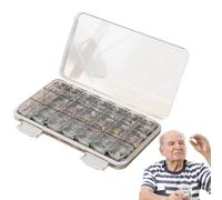 Organizador de pastillas diario grande | Pastillero semanal 3 veces al día | Dispensador de píldoras portátil desmontable para viajes, tren, camping, viajes