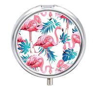 Organizador De Pastillas Flamingo Pillbox Dispensador De Vitaminas Y Medicamentos Para Bolsillo O Monedero