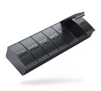 Organizador de pastillas grande semanal, Barhon Daily Vitaminas, compartimentos de gran capacidad, recipientes de píldoras de 7 días para suplementos de medicina, aceite de pescado