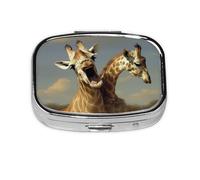 Organizador de pastillas, mini pastillero con 2 compartimentos, perfecto para viajes, cartera o uso de bolsillo, organizador diario ideal para un fácil acceso y comodidad ligera, boca grande de jirafa