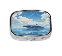 Organizador de pastillas, mini pastillero con 2 compartimentos, perfecto para viajes, cartera o uso de bolsillo, organizador diario ideal para un fácil acceso y comodidad ligera, crucero por mar y