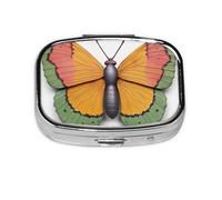 Organizador de pastillas, mini pastillero con 2 compartimentos, perfecto para viajes, cartera o uso de bolsillo, organizador de píldoras diario ideal para un fácil acceso y comodidad ligera, bonita