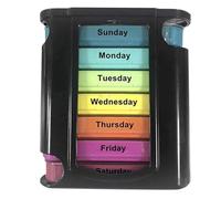 Organizador de pastillas para 7 días - Pastillero de viaje | Organizador semanal de píldoras amigable | Pastillero portátil | Pastillero de viaje lindo | Planificador médico | Caja organizadora de