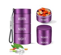 Organizador de Pastillas para Viaje, Pastillero Mañana Tarde y Noche Pequeño, Portatil Impermeable Contenedor de Pastillas Diario de Bolsillo 3 Veces al Dia, Sin BPA