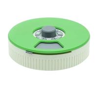 Organizador de pastillas, pastillero, 3.66 x 3.66 x 1.18 pulgadas, dispensador compacto protector, diseño fácil de usar, solución de almacenamiento segura, para niños, mesita de noche, viajes, al aire