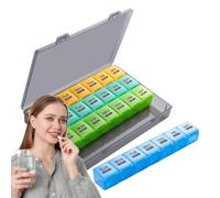 Organizador de pastillas, pastillero mensual grande para 28 días, organizadores personales de píldoras, planificador de pastillas, organizador de caja de medicamentos, caja de viaje para medicamentos