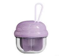 Organizador de pastillas pequeño de 4 compartimentos, caja de medicina portátil con diseño de tapa antimezcla, hecho de ABS y silicona apto para alimentos, tapa de doble bloqueo para mayor protección