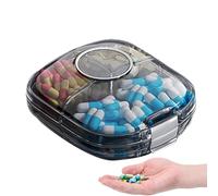 Organizador de pastillas pequeño, pastillero 7 días - Organizador diario de medicamentos para pastillas - Organizador de pastillas de viaje, caja organizadora de medicinas transparente, organizador se