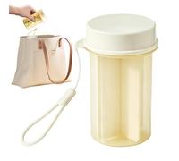Organizador De Pastillas Viaje | Antihumedad Para Suplementos,Con Cordón 4 Compartimentos Recipiente Hermético Para Pastillas,Para Niños Hombres Mujeres Bolso Bolsillo Hogar Coche Trabajo Mañana Tarde
