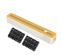 Organizador De Películas Con Cortador De Películas - Dispensador De Aluminio De 36x5x5,6cm, Compacto, Resistente | Soporte De Cocina Para Papel Vegetal, Papel Para Hornear, Film Transparente, Accesori