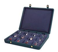 Organizador de pendientes de joyeros y caja de anillo 2 en 1 cajas de joyería para niñas Organizador de soporte de anillo de mujeres con tapa desmontable, organizador de caja de joyería apilable