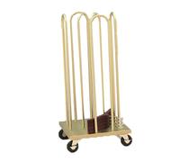 Organizador de Perchas de Metal apilador, Carrito de Almacenamiento de Perchas de Metal con 4 Ruedas para Centro Comercial y lavandería, con Capacidad
