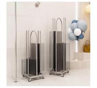 Organizador de Perchas de Metal con Ruedas giratorias para Armario y Cuarto de Lavado, diseño apilado para un Almacenamiento eficiente