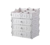 Organizador De Perfumes Caja de almacenamiento cosmético blanco de escritorio Desktop de escritorio de cuidado de la piel Cajón de escritorio de escritorio de joya de joya de maquillaje Organizador De