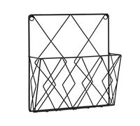 Organizador de periódicos de pared de pared, revista Wall Rack Hanging Magazine Holder Organizador de almacenamiento de almacenamiento Metal Wire Archivos Decoración de estantes, colga